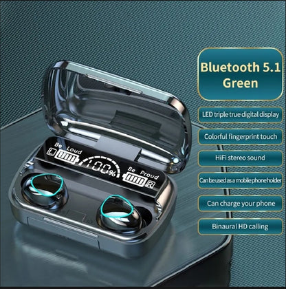 Original DAMIX M10 Airpods TWS Wireless Headphones Touch Control Bluetooth Ear buds Compatible 5.3 Earphones Wireless Headset Waterproof 9D Hifi Quality Earbuds