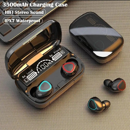 Original DAMIX M10 Airpods TWS Wireless Headphones Touch Control Bluetooth Ear buds Compatible 5.3 Earphones Wireless Headset Waterproof 9D Hifi Quality Earbuds