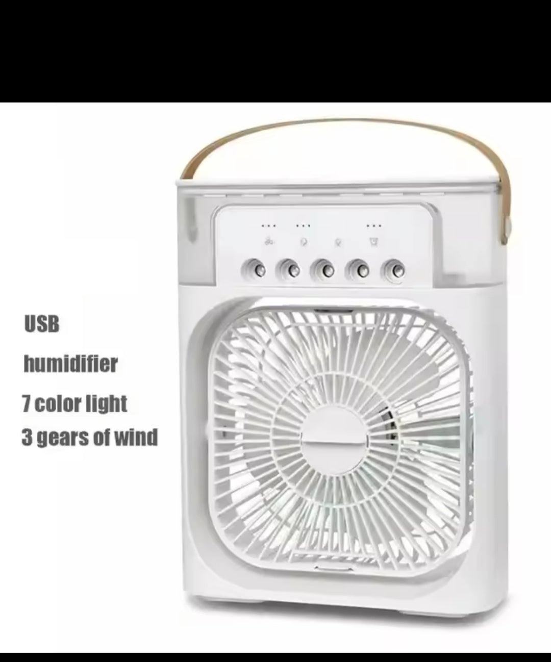 3-in-1 Portable Air Cooler Fan with Humidifier & Mist Spray | Mini AC Cooling Fan with 3 Speeds & LED Light