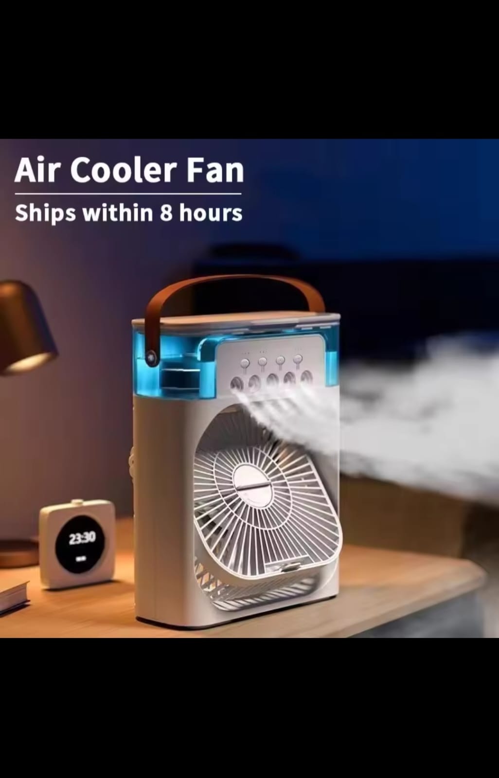 3-in-1 Portable Air Cooler Fan with Humidifier & Mist Spray | Mini AC Cooling Fan with 3 Speeds & LED Light